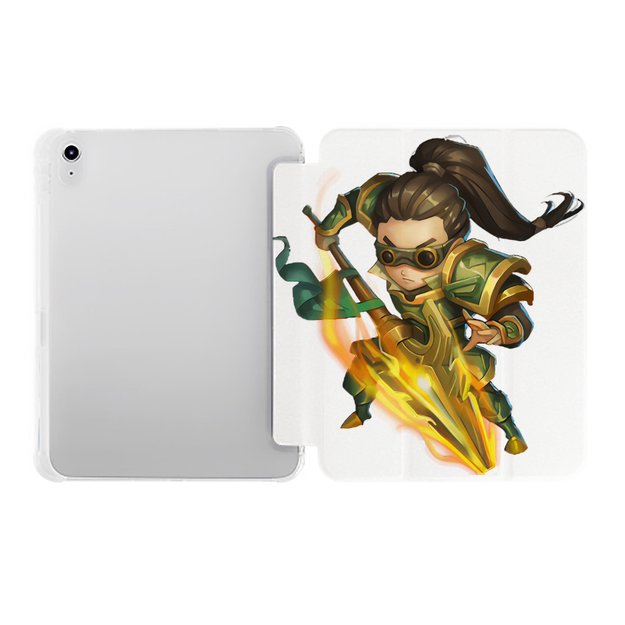 （画像用） リーグ・オブ・レジェンド League of Legends LOL IPad ケース ペン収納付き 三つ折りスタンド PUレザー×シリコン 対応機種9.5/10.5/10.9インチ